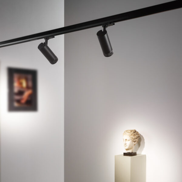 IDEAL LUX Φωτιστικό Σποτ Ράγας Τριφασικό 4 Καλωδίων EOS DALI LED 25W 3000K Μαύρου Χρώματος – 303000