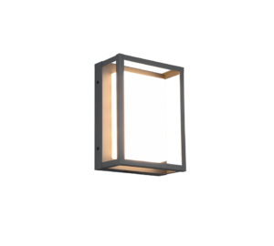 Φωτιστικό Τοίχου Trio Lighting WITHAM  LED, 10,5W ·1100lm, 2300+3000+4000K Ανθρακί Μεταλλικό, Διακόπτης DIP IP54 – 277860142