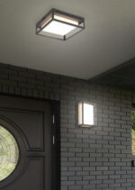 Φωτιστικό Τοίχου Trio Lighting WITHAM  LED, 10,5W ·1100lm, 2300+3000+4000K Ανθρακί Μεταλλικό, Διακόπτης DIP IP54 – 277860142