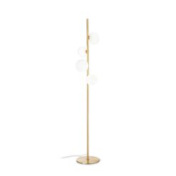 IDEAL LUX Φωτιστικό Δαπέδου PERLAGE 4xG9 Χρυσού Χρώματος – 277967