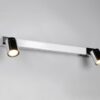 Φωτιστικό Μπάνιου Καθέφτη Enrico LED 6.5W 2300+3000+4000K Νίκελ με Σποτ 2xGU10 IP44 Trio Lighting – 281470306