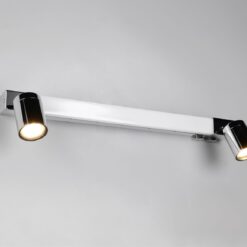 Φωτιστικό Μπάνιου Καθέφτη Enrico LED 6.5W 2300+3000+4000K Νίκελ με Σποτ 2xGU10 IP44 Trio Lighting – 281470306