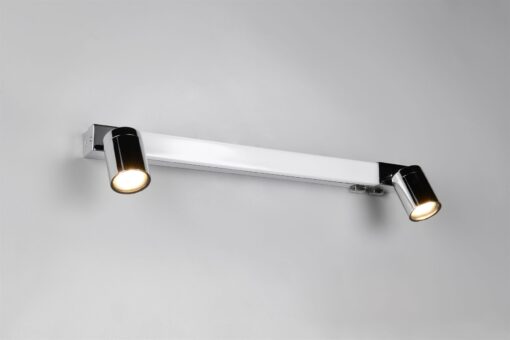 Φωτιστικό Μπάνιου Καθέφτη Enrico LED 6.5W 2300+3000+4000K Νίκελ με Σποτ 2xGU10 IP44 Trio Lighting – 281470306