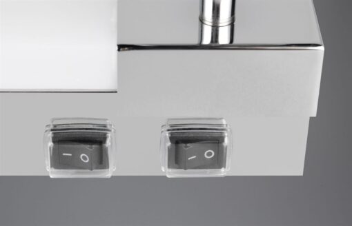 Φωτιστικό Μπάνιου Καθέφτη Enrico LED 6.5W 2300+3000+4000K Νίκελ με Σποτ 2xGU10 IP44 Trio Lighting – 281470306