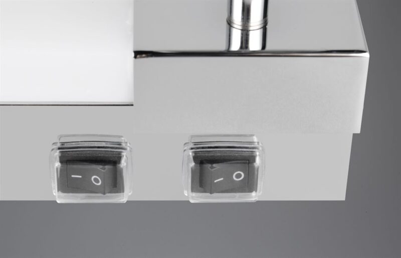 Φωτιστικό Μπάνιου Καθέφτη Enrico LED 6.5W 2300+3000+4000K Νίκελ με Σποτ 2xGU10 IP44 Trio Lighting – 281470306