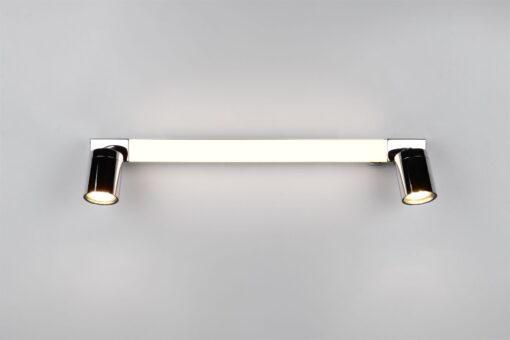 Φωτιστικό Μπάνιου Καθέφτη Enrico LED 6.5W 2300+3000+4000K Νίκελ με Σποτ 2xGU10 IP44 Trio Lighting – 281470306