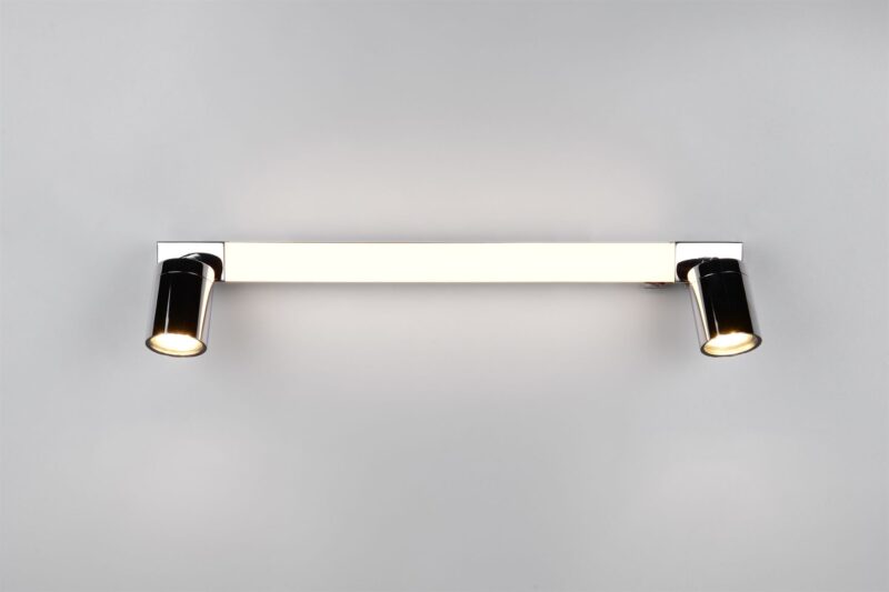 Φωτιστικό Μπάνιου Καθέφτη Enrico LED 6.5W 2300+3000+4000K Νίκελ με Σποτ 2xGU10 IP44 Trio Lighting – 281470306