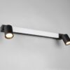 Φωτιστικό Μπάνιου Καθέφτη Enrico LED 6.5W 2300+3000+4000K Μαυρο με Σποτ 2xGU10 IP44 Trio Lighting – 281470332