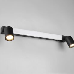 Φωτιστικό Μπάνιου Καθέφτη Enrico LED 6.5W 2300+3000+4000K Μαυρο με Σποτ 2xGU10 IP44 Trio Lighting – 281470332