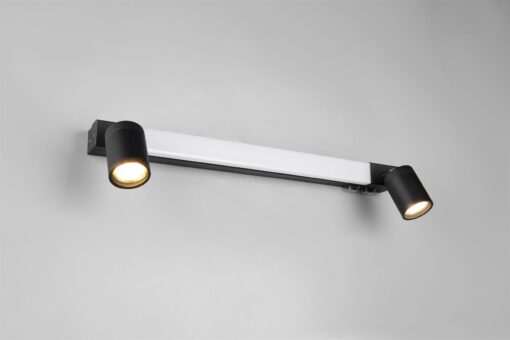 Φωτιστικό Μπάνιου Καθέφτη Enrico LED 6.5W 2300+3000+4000K Μαυρο με Σποτ 2xGU10 IP44 Trio Lighting – 281470332