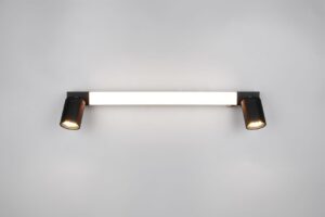 Φωτιστικό Μπάνιου Καθέφτη Enrico LED 6.5W 2300+3000+4000K Μαυρο με Σποτ 2xGU10 IP44 Trio Lighting – 281470332