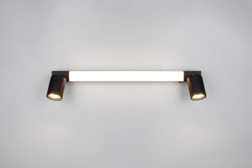 Φωτιστικό Μπάνιου Καθέφτη Enrico LED 6.5W 2300+3000+4000K Μαυρο με Σποτ 2xGU10 IP44 Trio Lighting – 281470332