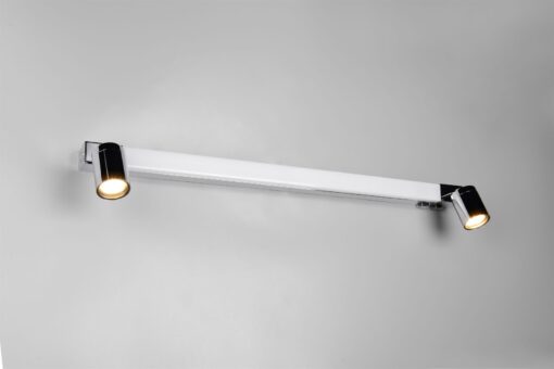 Φωτιστικό Μπάνιου Καθέφτη Enrico LED 9W 2300+3000+4000K Νικελ με Σποτ 2xGU10 IP44 Trio Lighting – 281479306