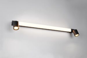 Φωτιστικό Μπάνιου Καθέφτη Enrico LED 9W 2300+3000+4000K Μαυρο με Σποτ 2xGU10 IP44 Trio Lighting – 281479332