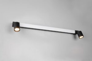 Φωτιστικό Μπάνιου Καθέφτη Enrico LED 9W 2300+3000+4000K Μαυρο με Σποτ 2xGU10 IP44 Trio Lighting – 281479332