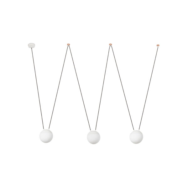 Faro Barcelona MINE PC SPACE Κρεμαστό 3Φωτο Φωτιστικό, Λευκού Χρώματος  – 28209-3L