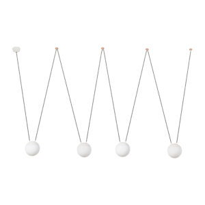 Faro Barcelona MINE PC SPACE Κρεμαστό 4Φωτο Φωτιστικό, Λευκού Χρώματος – 28209-4L