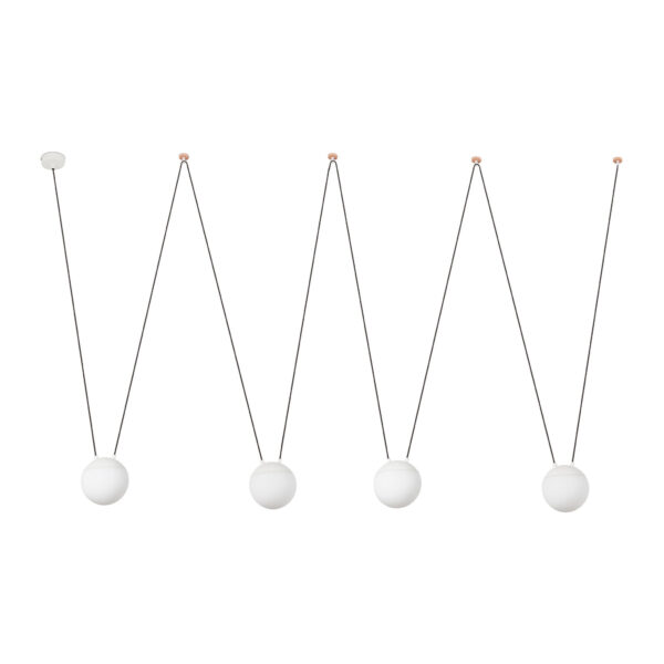 Faro Barcelona MINE PC SPACE Κρεμαστό 4Φωτο Φωτιστικό, Λευκού Χρώματος – 28209-4L