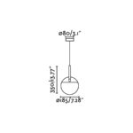 Faro Barcelona MINE PC Κρεμαστό Φωτιστικό Λευκού Χρώματος- 28209