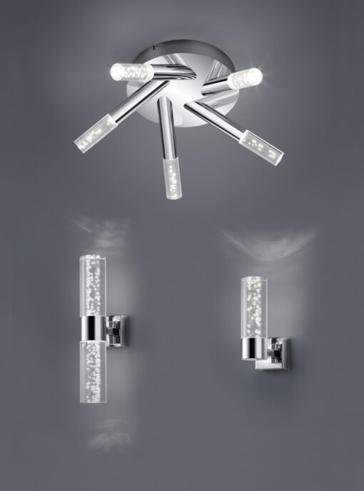 Φωτιστικό Τοίχου Trio Lighting LED 3,1W  Χρώμιο Μεταλλικό 310lm 3000K IP44 282410106