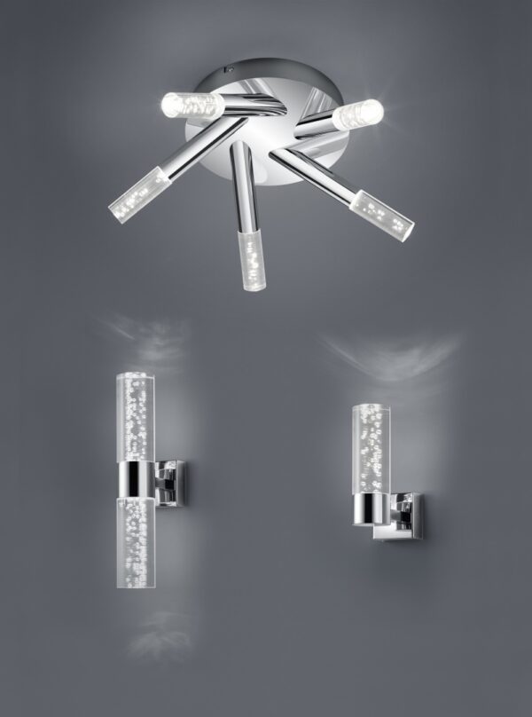 Φωτιστικό Τοίχου Trio Lighting LED 3,1W  Χρώμιο Μεταλλικό 310lm 3000K IP44 282410106