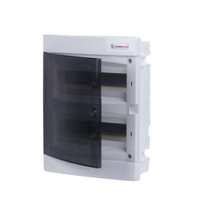 Χωνευτός Πίνακας Πλαστικός 24 Θέσεων 2 Σειρών με Διάφανη Πόρτα ACA – 282U24C