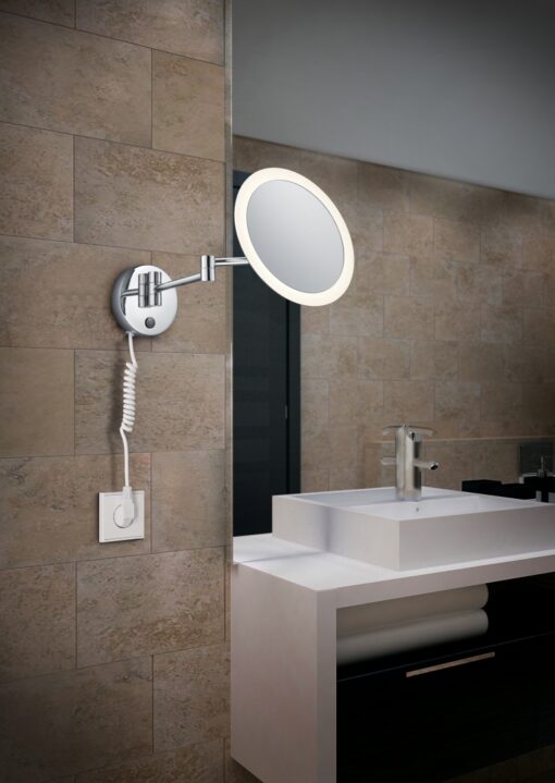 Φωτιστικό Τοίχου Trio Lighting LED 3W  Χρώμιο Μεταλλικό 280lm 3000K IP44 282990106