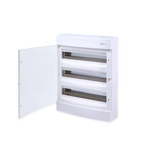 Επίτοιχος Πίανακας Πλαστικός 54 Θέσεων 3 Σειρών με Λευκή Πόρτα ACA – 282N3X18CW