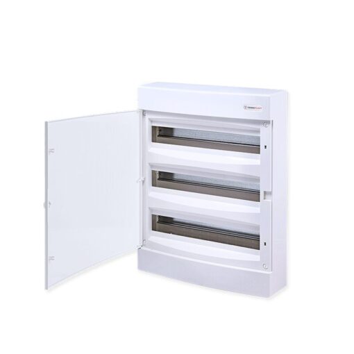 Επίτοιχος Πίανακας Πλαστικός 54 Θέσεων 3 Σειρών με Λευκή Πόρτα ACA – 282N3X18CW