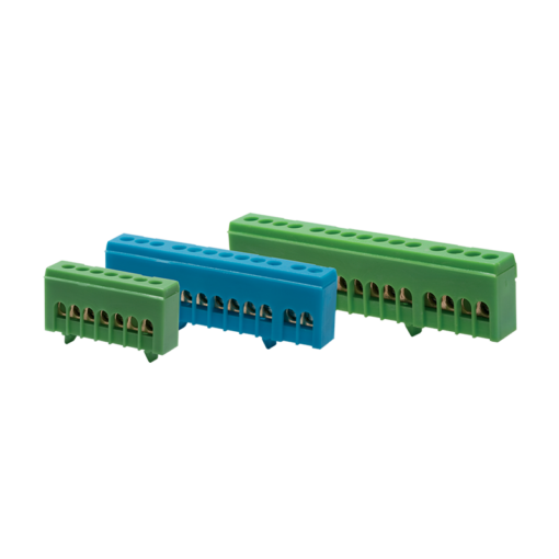 7 HOLES BLUE NEUTRAL TERMINAL FOR DIN RAIL ACA – 282N7