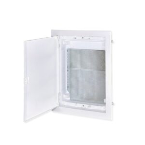 FLUSH MOUNTING ENCLOSURE FOR IT EQUIPMENT – 2 ROWS, WHITE DOOR IP30 IN63A 442X346X92mm ACA – 282U24FSWIT