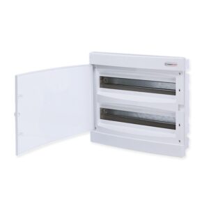 ΗΛ.ΠΙΝΑΚΑΣ ΠΛΑΣΤΙΚΟΣ ΧΩΝΕΥΤΟΣ 36 ΘΕΣΕΙΣ ΛΕΥΚΗ ΠΟΡΤΑ 2 ΣΕΙΡΕΣ IP40 ACA – 282U2X18CW