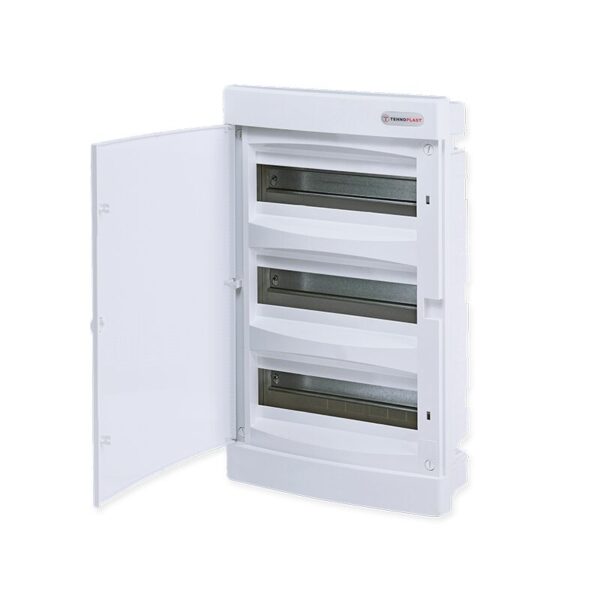 Χωνευτός Πίνακας Πλαστικός 36 Θέσεων 3 Σειρών με Λευκή Πλαστική Πόρτα IP40 ACA – 282U36CW