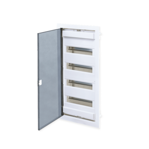 Χωνευτός Πίνακας Γυψοσανίδας 48 Θέσεων 4 Σειρών με Διάφανη Πλαστική Πόρτα IP40 Πλαστικό Πλαίσιο ACA – 282U48FP