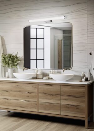 LED Φωτιστικό Καθρέφτη Μπάνιου Νικελ 4.3W 500lm 4000K με Διακόπτη IP44 Trio Lighting – 283274106