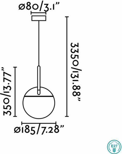 ΚΡΕΜΑΣΤΟ ΦΩΤΙΣΤΙΚΟ MINE SPACE ΓΚΡΙ 1L                     FARO – 28376-1L