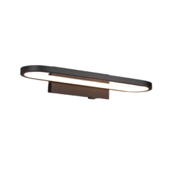 Φωτιστικό Τοίχου Trio Lighting GIANNI LED, 17W · 1700lm, 3000K Μαύρο Ματ Μεταλλικό IP44 – 283770132