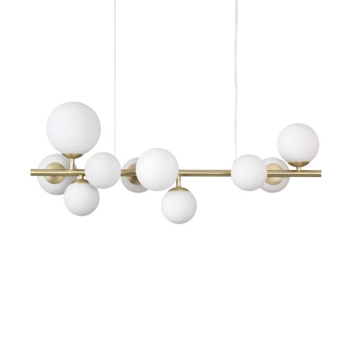 IDEAL LUX Κρεμαστό Φωτιστικό PERLAGE 10xG9 Χρυσού Χρώματος – 283791
