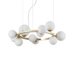IDEAL LUX Κρεμαστό Φωτιστικό PERLAGE 11xG9 Χρυσού Χρώματος – 283807