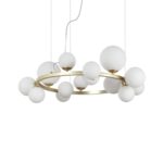 IDEAL LUX Κρεμαστό Φωτιστικό PERLAGE 14xG9 Χρυσού Χρώματος – 283814