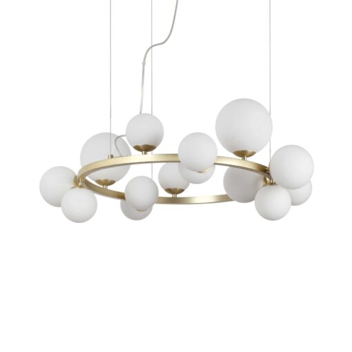 IDEAL LUX Κρεμαστό Φωτιστικό PERLAGE 14xG9 Χρυσού Χρώματος – 283814
