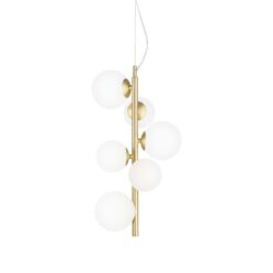 IDEAL LUX Κρεμαστό Φωτιστικό PERLAGE 6xG9 Χρυσού Χρώματος – 283821