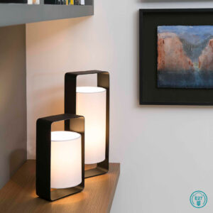 ΕΠΙΤΡΑΠΕΖΙΟ ΦΩΤΙΣΤΙΚΟ LULA ΜΑΥΡΟ-ΑΣΠΡΟ  FARO – 28385