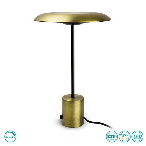 ΕΠΙΤΡΑΠΕΖΙΟ ΦΩΤΙΣΤΙΚΟ HOSHI LED 12W 3000K ΧΡΥΣΟ-ΜΑΥΡΟ FARO – 28387