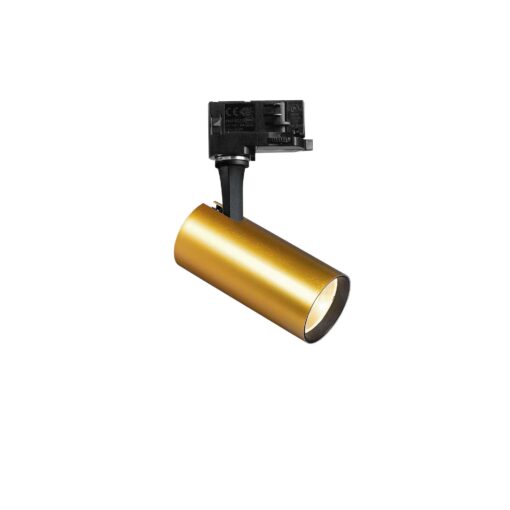 IDEAL LUX Φωτιστικό Σποτ Τριφασικής Ράγας 4 Καλωδίων FOX LED 8W CRI80 3000K Χρυσού Χρώματος – 283920