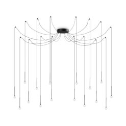 IDEAL LUX Κρεμαστό Φωτιστικό LUCCIOLA LED 16W 3000K Μαύρου Χρώματος – 284002
