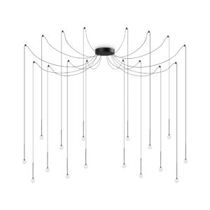 IDEAL LUX Κρεμαστό Φωτιστικό LUCCIOLA LED 16W 3000K Μαύρου Χρώματος – 284002