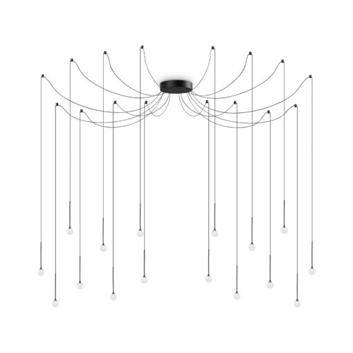 IDEAL LUX Κρεμαστό Φωτιστικό LUCCIOLA LED 16W 3000K Μαύρου Χρώματος – 284002