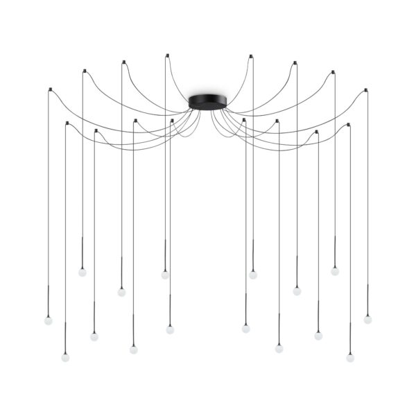 IDEAL LUX Κρεμαστό Φωτιστικό LUCCIOLA LED 16W 3000K Μαύρου Χρώματος – 284002