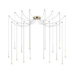 IDEAL LUX Κρεμαστό Φωτιστικό LUCCIOLA LED 16W 3000K Χρυσού Χρώματος – 284019